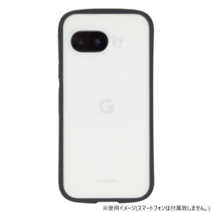 GooglePixel9a��p�w�ʌ^�P�[�X Chrome-CLEAR Black GP9a-CHC02