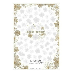 Sha-Nail Pro ʃlC lCV[ Sheer Flowers/VA[t[ -White- SF-002