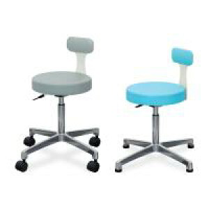 TB-86-01 ソファー・チェアーシリーズ バックチェアー(キャスター付き) 座面直径36×座高46〜57(全高68〜79)cm