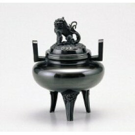 竹中銅器　香炉　平丸獅子蓋　123-01