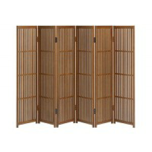 大湊文吉商店 秋田杉 格子屏風W300 六曲 NO41132