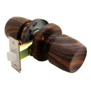 室内用取替錠前 個室・通路用 鍵なし チューブラ握り玉 木目 00776617-001