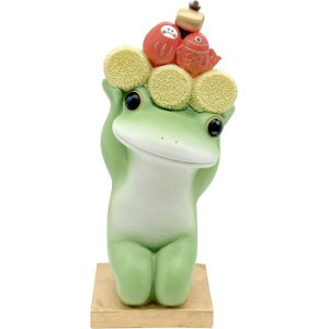 コポー ガーデン 縁起物を抱えたカエル 73720