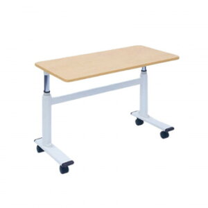 高田ベッド製作所 ひとり介護テーブル(一人用介護昇降テーブル) キャスター付き ナチュラル TB-1569