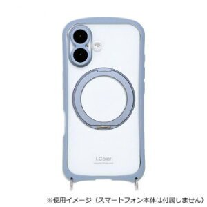 i.Color+ iPhone17��p�w�ʌ^�P�[�X Sky Blue/�X�J�C�u���[ iP25-61-ICMG02