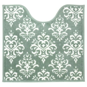 カラーショップ トイレ足元マット アラベスク スモークグリーン ヨコズナクリエーション