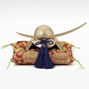 高岡銅器 鉄製置物 政宗兜 金 165-01