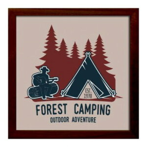 Sign Frame Forest Camping �A�[�g�p�l�� ZSF-53030