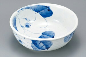 AP3-0221 九谷焼 6号鉢 白椿