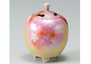 K3-1580 九谷焼 3.3号香炉 花園