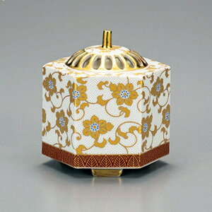 K3-1611 九谷焼 3.5号香炉 白粒鉄仙