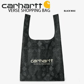 CARHARTT カーハート ショッピングバッグ VERSE SHOPPING BAG ショッパーバッグ トートバッグ BLACK PAISLEY 大口ショッパー ブラック ペイスリー バンダナ柄【中古】未使用品