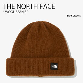 THE NORTH FACE ノースフェイス ニット帽 WOOL BEANIE ウール ビーニー ニットキャップ 帽子 メリノウール オレンジ メンズ レディース 男性用 女性用 男女共用 NE3BM51L【中古】未使用品