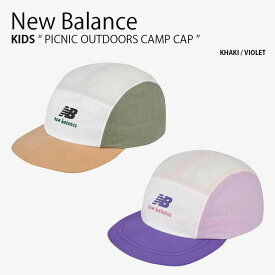 New Balance ニューバランス キッズ ベースボールキャップ PICNIC OUTDOORS CAMP CAP ピクニック アウトドア キャンプ キャップ 帽子 カジュアル ストリート 屋外活動 カーキ パープル 子供用 男の子 女の子 NK8BDS104U【中古】未使用品