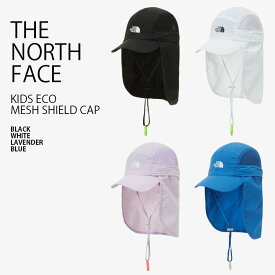 THE NORTH FACE ノースフェイス キッズ ベースボールキャップ KIDS ECO MESH SHIELD CAP エコ メッシュ シールド キャップ 帽子 日よけ カジュアル ストリート 屋外活動 ブラック ホワイト パープル ブルー 男の子 女の子 子供用 NE3CP01R/S/T/U【中古】未使用品