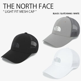 THE NORTH FACE ノースフェイス ベースボールキャップ LIGHT FIT MESH CAP ライト フィット メッシュ キャップ 帽子 ロゴ カジュアル ストリート スポーツ ブラック カーキ ホワイト メンズ レディース 男性用 女性用 NE3CQ06A/B/C【中古】未使用品