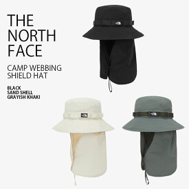 THE NORTH FACE ノースフェイス バケットハット CAMP WEBBING SHIELD HAT キャンプ ウェビング シールド ハット 帽子 サンシールド バケハ ロゴ カジュアル ストリート ブラック アイボリー カーキ メンズ レディース 男性用 女性用 男女共用 NE3HQ06A/B/C【中古】未使用品