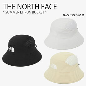 THE NORTH FACE ノースフェイス バケットハット SUMMER LT RUN BUCKET サマー ライト ラン バケット ハット 帽子 バケハ あごひも付き ロゴ カジュアル ストリート ブラック アイボリー ベージュ メンズ レディース 男性用 女性用 男女共用 NE3HQ20A/B/C【中古】未使用品