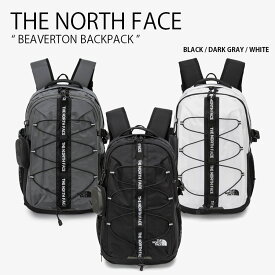 THE NORTH FACE ノースフェイス リュック BEAVERTON BACKPACK ビーバートン バックパック バッグ リュックサック デイパック A4収納 ポーチ付き 通勤 通学 WHITELABEL ブラック グレー ホワイト メンズ レディース 男性用 女性用 NM2DQ07J/K/L【中古】未使用品