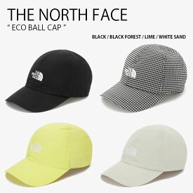 THE NORTH FACE ノースフェイス ベースボールキャップ ECO BALL CAP エコ ボール キャップ 帽子 チェック柄 UVカット アウトドア ブラック イエロー ベージュ メンズ レディース NE3CN01A/B/C/D【中古】未使用品
