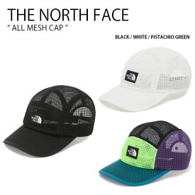 THE NORTH FACE ノースフェイス ベースボールキャップ ALL MESH CAP オール メッシュ キャップ 帽子 フルメッシュ ブラック ホワイト グリーン パープル WHITELABEL メンズ レディース NE3CN07J/K/M【中古】未使用品