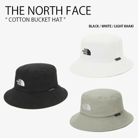 THE NORTH FACE ノースフェイス バケットハット COTTON BUCKET HAT コットンハット バケハ 帽子 サファリハット ロゴ カジュアル ブラック ホワイト カーキ メンズ レディース NE3HN00A/B/C【中古】未使用品