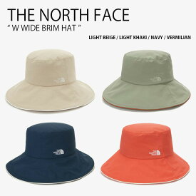 THE NORTH FACE ノースフェイス バケットハット W WIDE BRIM HAT ワイド ブリム ハット バケハ 帽子 サファリハット アウトドア 首ひも付き ベージュ カーキ ネイビー オレンジ レディース NE3HN07A/B/C/D【中古】未使用品