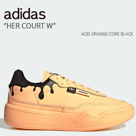adidas アディダス スニーカー HER COURT W GY3581 ハー コート ウィメンズ ORANGE BLACK オレンジ ブラック レディース 女性用【中古】未使用品