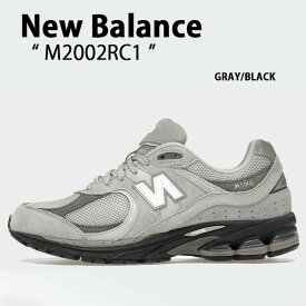 New Balance ニューバランス スニーカー M2002RC1 NEWBALANCE M2002R GRAY BLACK シューズ レザー 本革 グレー ブラック メンズ レディース【中古】未使用品