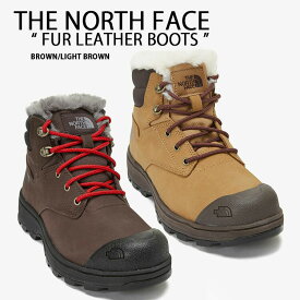 THE NORTH FACE ノースフェイス ブーツ FUR LEATHER BOOTS ファー レザーブーツ 本革 牛革 BROWN CAMELマウンテンブーツ ブラウン キャメル メンズ レディース NS99N52B/C【中古】未使用品