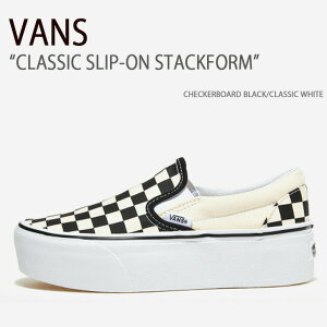 VANS oY Xj[J[ CLASSIC SLIP-ON STACKFORM CHECKERBOARD BLACK CLASSIC WHITE VN0A7Q5RTYQ NVbNXb| Y fB[X jp p jp