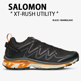 SALOMON サロモン スニーカー XT-Rush Utility BLACK EBONY MARMLADE シューズ XT-ラッシュ ブラック エボニー マーマレード メンズ【中古】未使用品