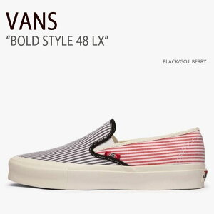 VANS oY Xj[J[ BOLD STYLE 48 LX BLACK GOJI BERRY VN0A4UVFAR7 {[hX^C48 Y jp