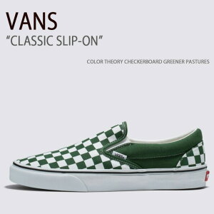 VANS oY Xj[J[ CLASSIC SLIP-ON COLOR THEORY CHECKERBOARD GREENER PASTURES VN0A7Q5D6QU NVbNXb| Y fB[X jp p jp