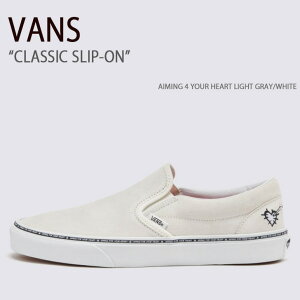 VANS oY Xj[J[ CLASSIC SLIP-ON AIMING 4 YOUR HEART LIGHT GRAY WHITE VN0A7Q5DBHE NVbNXb| CgO[ zCg Y fB[X jp p jp