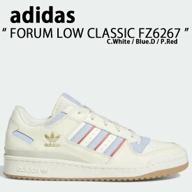 adidas Originals アディダス オリジナルス スニーカー FORUM LOW CLASSIC FZ6267 フォーラム ロー クラシック Cream White Blue Red クリーム ホワイト ブルー レッド メンズ レディース 男性用 女性用 男女兼用【中古】未使用品