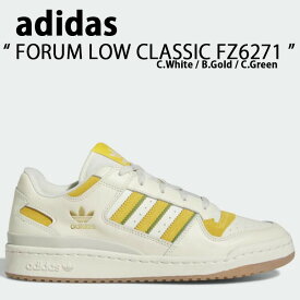 adidas Originals アディダス オリジナルス スニーカー FORUM LOW CLASSIC FZ6271 フォーラム ロー クラシック Cream White Gold Green クリーム ホワイト ゴールド グリーン メンズ レディース 男性用 女性用 男女兼用【中古】未使用品