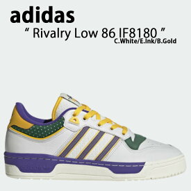 adidas Originals アディダス オリジナルス スニーカー RIVALRY LOW 86 IF8180 ライバルリー ロー86 White Ink Gold ホワイト インク ゴールド メンズ レディース 男性用 女性用 男女兼用【中古】未使用品