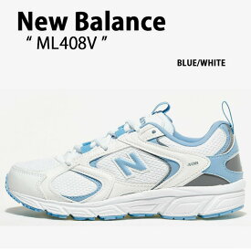 New Balance ニューバランス スニーカー 408 ML408V BLUE WHITE シューズ ブルー ホワイト レトロデザイン ランニングシューズ メンズ レディース【中古】未使用品