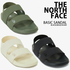 THE NORTH FACE ノースフェイス サンダル BASIC SANDAL ベーシックサンダル スポーツサンダル スポサン ストラップ BLACK KHAKI BEIGE ヒールストラップ ロゴ ブラック カーキ ベージュ メンズ レディース NS98P11J/K/L【中古】未使用品