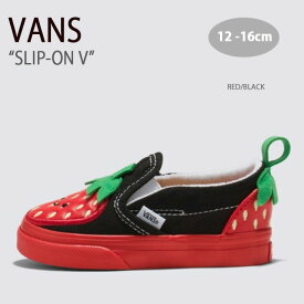 VANS バンズ スニーカー SLIP-ON V HIBISCUS CHECK BLACK VN0005WHREB スリッポンV キッズ ベビー 子供用 赤ちゃん用【中古】未使用品