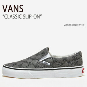 VANS oY Xj[J[ CLASSIC SLIP-ON MONOGRAM PEWTER VN0A7Q5DPWT NVbNXb| Y fB[X jp p