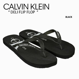 Calvin Klein カルバンクライン サンダル DELI FLIP FLOP BLACK CK シューズ デリフリップフロップ ブラック ビーサン YW01246BDS YM00838BDS メンズ レディース 男性用 女性用【中古】未使用品