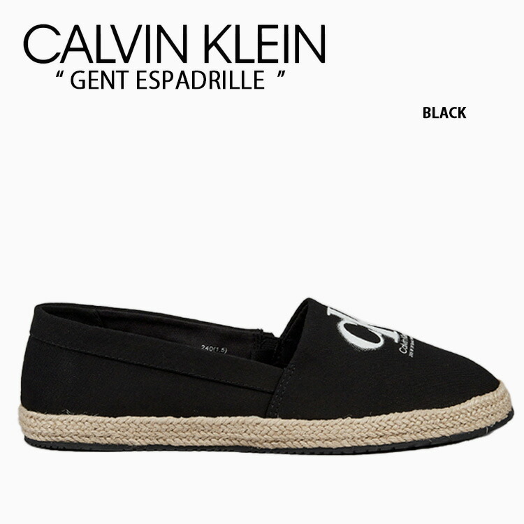 Calvin Klein カルバンクライン スニーカー GENT ESPADRILLE BLACK CK シューズ エスパドリーユ ブラック ロゴ YW01032 BDS未使用品のサムネイル