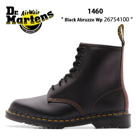 Dr.Martens ドクターマーチン 8ホールブーツ レザーブーツ 1460 8EYE BOOTS 26904003 1460 Abruzzo Wp BLACK x BROWN ブラック Abruzzo レザー シューズ メンズ 男性用【中古】未使用品