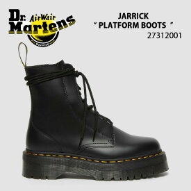 Dr.Martens ドクターマーチン レザーブーツ JARRICK SMOOTH LEATHER PLATFORM BOOTS 8 TIE BOOT 27312001 ブラック レザー 厚底ブーツ シューズ メンズ レディース 男性用 女性用 男女兼用【中古】未使用品