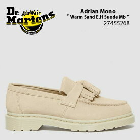 Dr.Martens ドクターマーチン レザーシューズ ADRIAN MONO Warm Sand E.H Suede Mb 27455268 エイドリアン モノ タッセル ローファー スウェード シューズ ピンク メンズ レディース 男性用 女性用 男女兼用【中古】未使用品