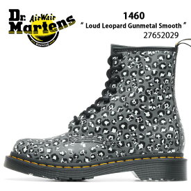 Dr.Martens ドクターマーチン 8ホールブーツ レザーブーツ 1460 8EYE BOOTS 27652029 1460 Leopard Gunmetal レオパード ガンメタル 豹柄 ヒョウ柄 レザー シューズ レディース 女性用【中古】未使用品