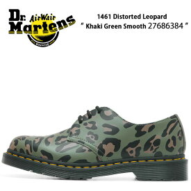 Dr.Martens ドクターマーチン レザーシューズ 3ホールシューズ 1461 Distorted Leopard Khaki Green Smooth 3 EYE SHOE 27686384 ディストーティド レオパード カーキ グリーン スムース ヒョウ柄 豹柄 ラバーソール メンズ レディース【中古】未使用品