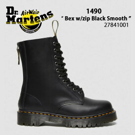 Dr.Martens ドクターマーチン 10ホールブーツ レザーブーツ 1490 10H BOOTS 27841001 1490 Bex w/zip Black Smooth 10ホール ジップ ジッパー ブラック レザー シューズ メンズ レディース 男性用 女性用 男女兼用【中古】未使用品